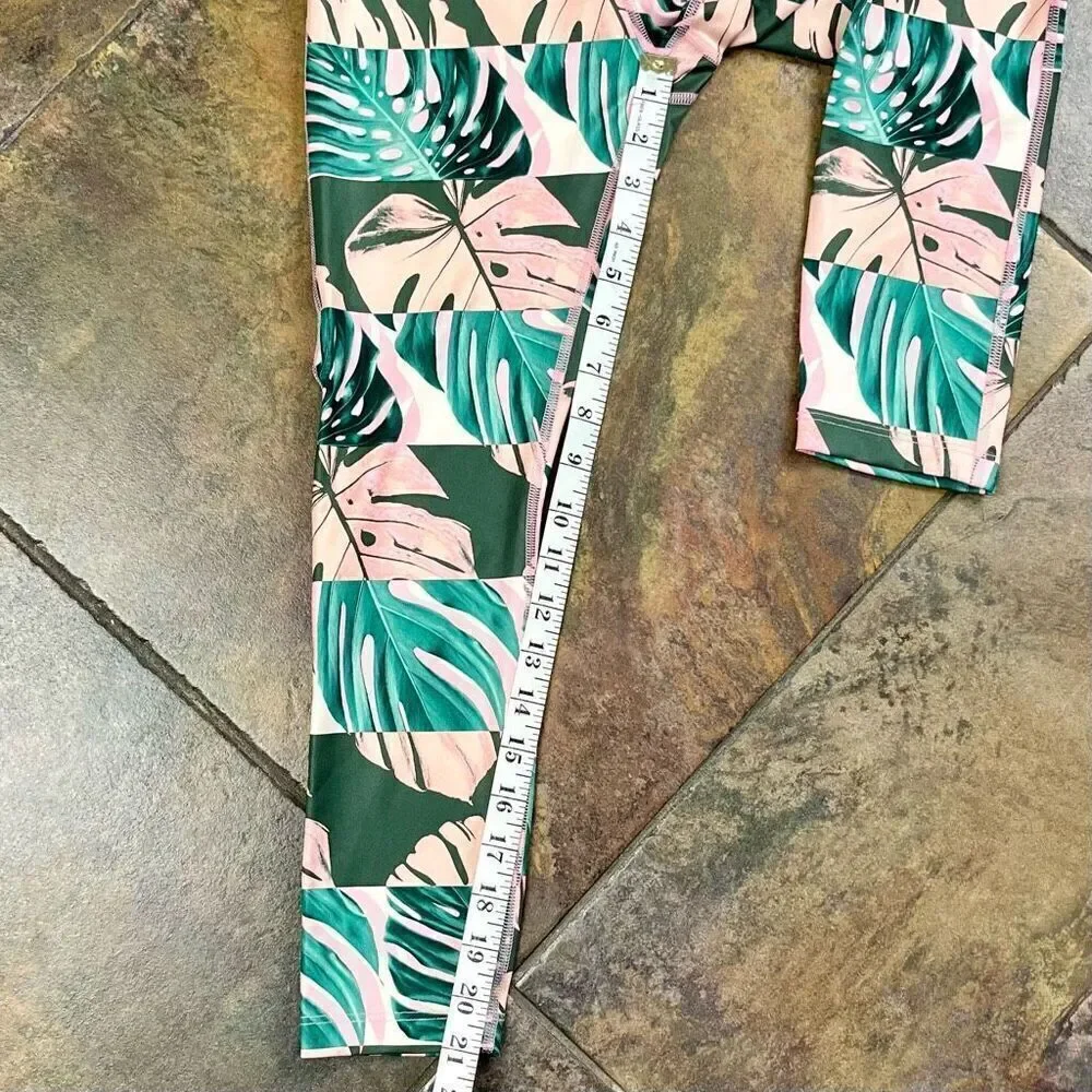 Nike Dri-Fit Botanical Leaf Floral Cropped Leggings Small
